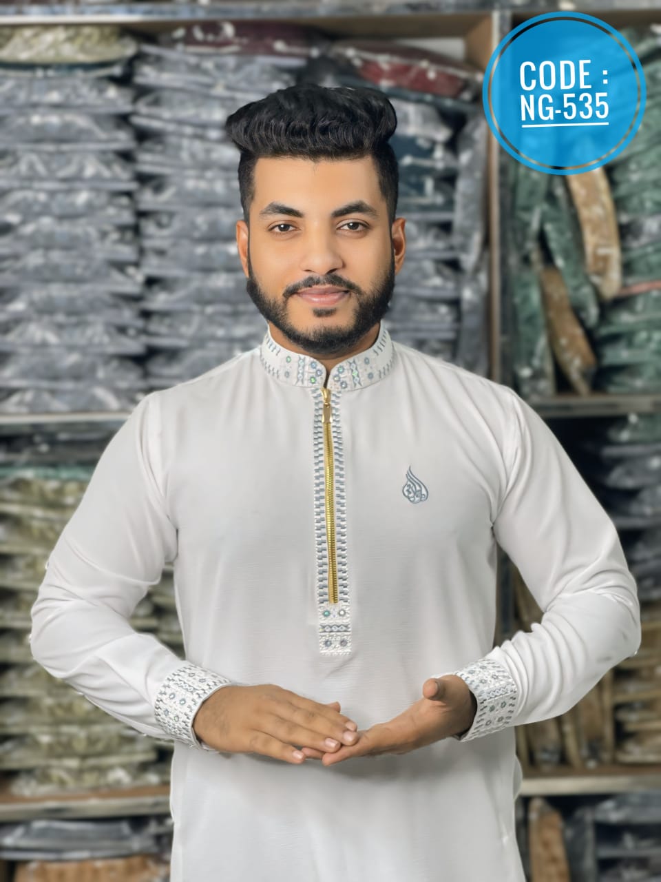 জাফরান কটন ফেব্রিকের পাঞ্জাবি  🔥